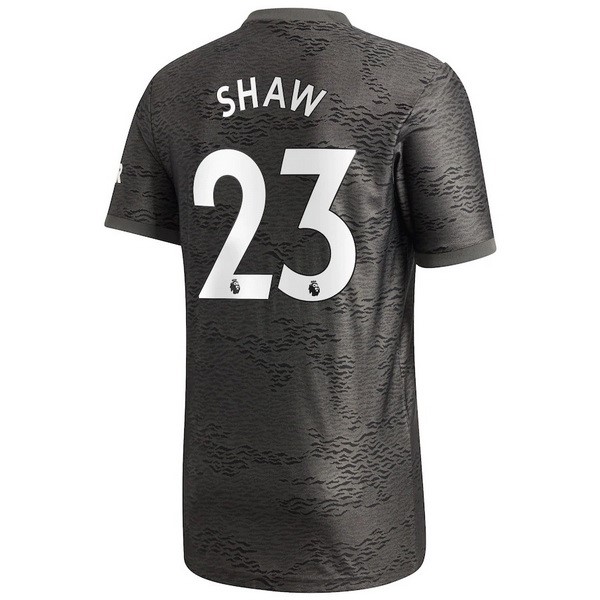 Camiseta Manchester United NO.23 Shaw Replica Segunda Ropa 2020/21 Negro